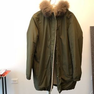 Maje racoon fur parka